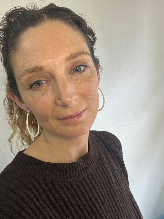BEADED EMMANUELLE HOOPS