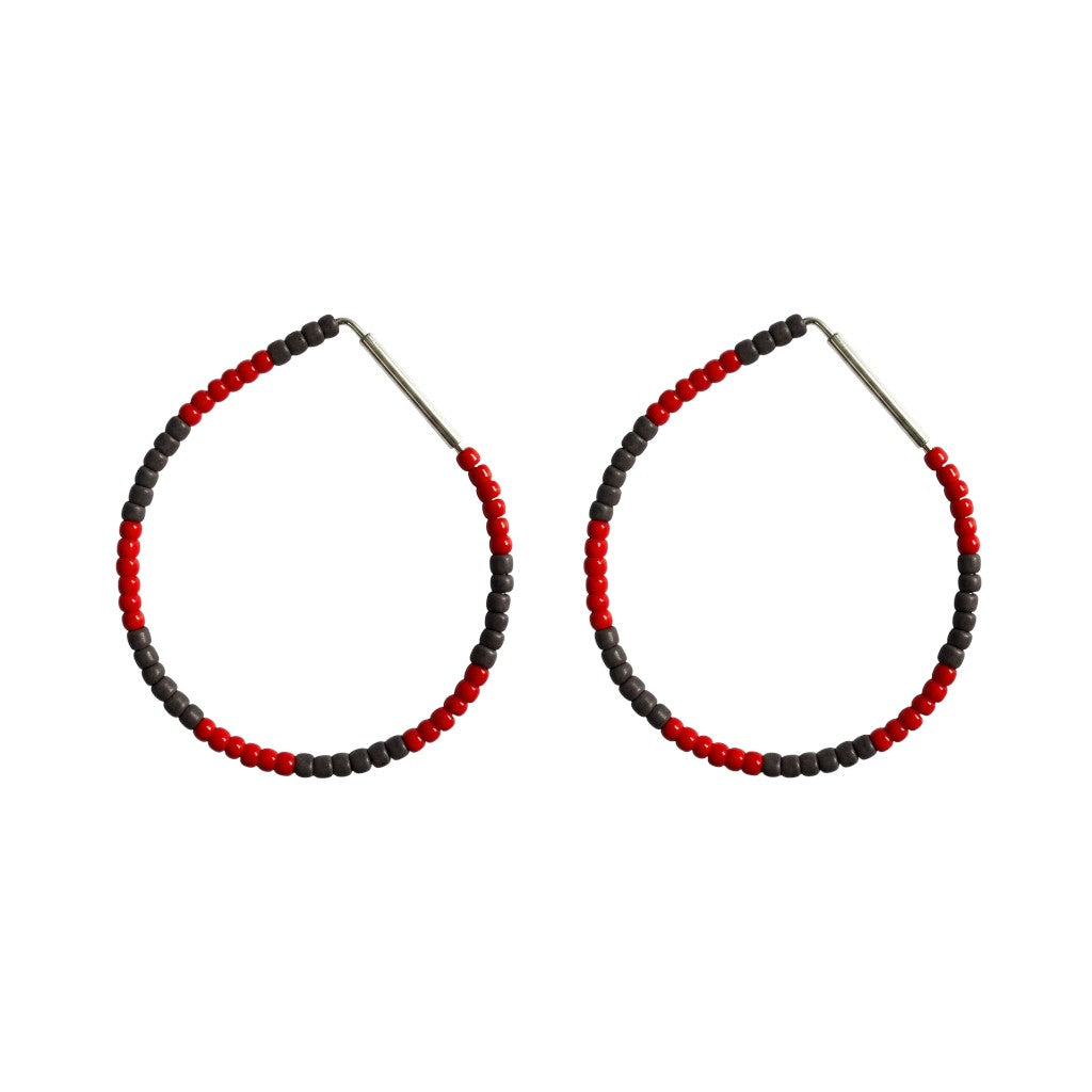 BEADED EMMANUELLE HOOPS
