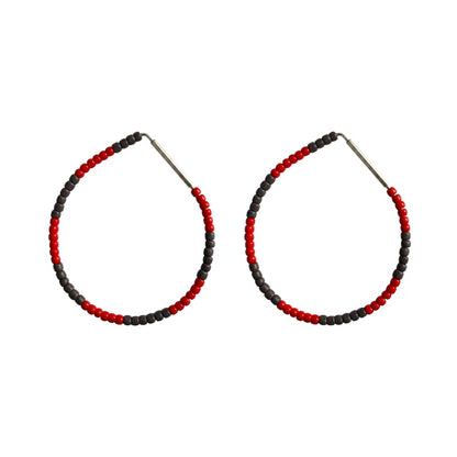 BEADED EMMANUELLE HOOPS